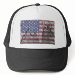 Barn Peeling Painted Patriotic American Flag Mesh Hat