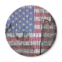 Barn Peeling Painted Patriotic American Flag Magnets