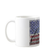 Barn Peeling Painted Patriotic American Flag Mug
