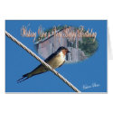 Barn Swallow Bday Card