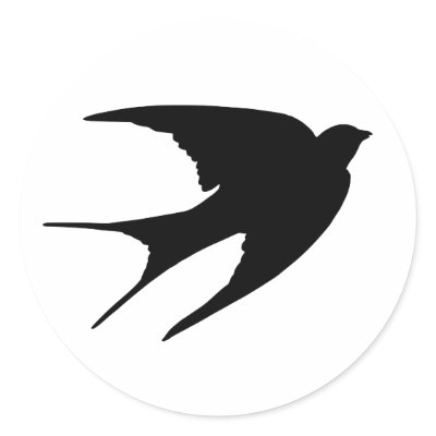 Barn Swallow Sticker by silhouette_emporium