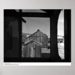 Barn through Screen of Old Cookhouse, 1962 Print