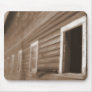 Barn window photo mousepad in Sepia Tone