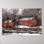 Barn - Winter in the Country Print