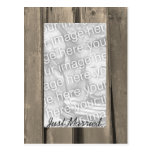 Barn Wood Country Wedding Photo Postcard