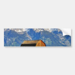 Barns Grand Tetons Mountains Bumper Stickers