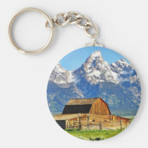 Barns Grand Tetons Mountains Keychains