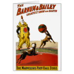 Barnum and Bailey: Football Dogs Greeting Cards