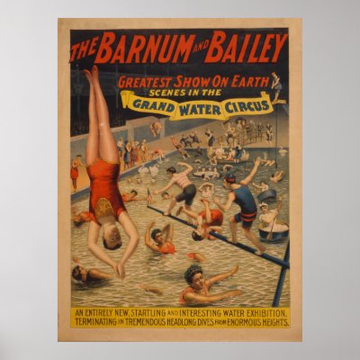 Barnum and Bailey Grand Water Circus Poster by ZephyrusBooks
