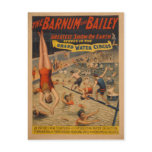 Barnum and Bailey Grand Water Circus Poster postcards