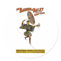 Barnum and Bailey: Japanese Tight-rope Walker Sticker