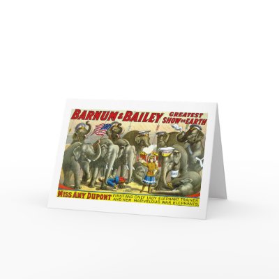 Barnum & Bailey - Elephants Greeting Card by scenesfromthepast