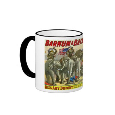 Barnum & Bailey - Elephants Coffee Mug by scenesfromthepast