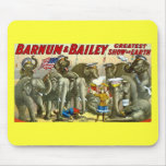Barnum & Bailey - Elephants - Vintage Ad Mouse Pad