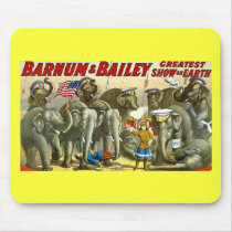 Barnum & Bailey - Elephants - Vintage Ad Mouse Pad