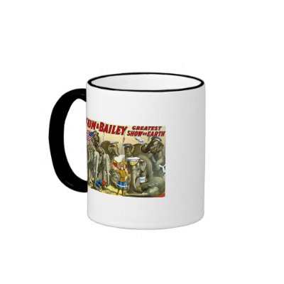 Barnum & Bailey - Elephants - Vintage Ad Coffee Mug by scenesfromthepast