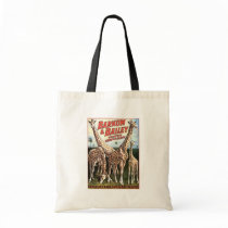 Barnum & Bailey Giraffes Retro Theatre Tote Bags