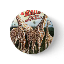 Barnum & Bailey Giraffes Retro Theatre Buttons