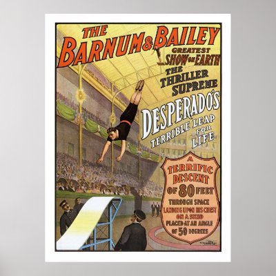 Barnum & Bailey Leap for Life Circus Advertisement Posters by gwester