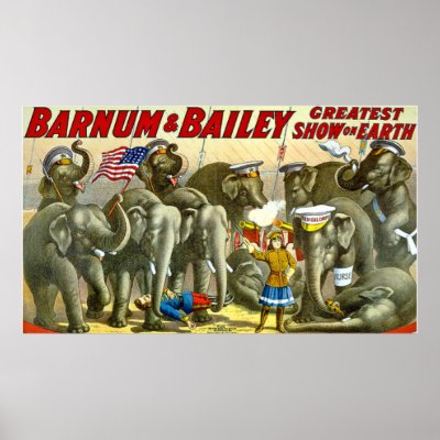 Barnum Bailey Vintage Elephants Poster by scenesfromthepast