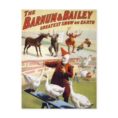 Barnum & Bailey - Wonderful Performing Geese Post Cards by tartanphoenix