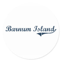 Barnum Island New York Classic Design Round Sticker