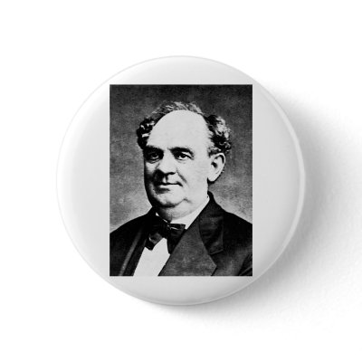 Barnum ~ P. T. American Showman Entertainer Pinback Button by fotoshoppe