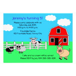 Barnyard Farm Birthday Invitation