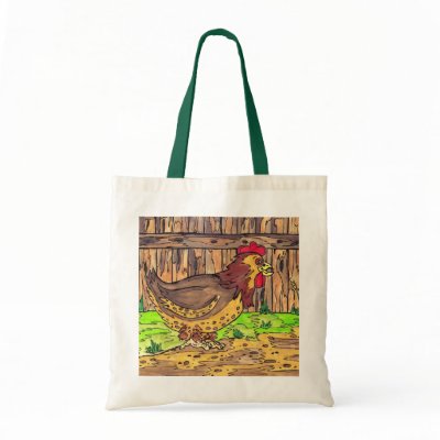 Barnyard Hen tote bag by kewzoo