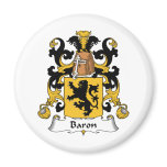 Baron Family Crest Fridge Magnet