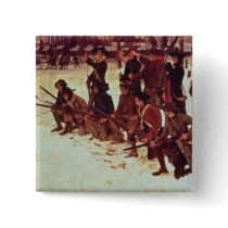 Baron von Steuben drilling American recruits Pins