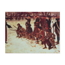 Baron von Steuben drilling American recruits Post Cards
