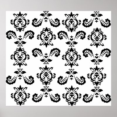 Baroque Black Print by hyperspaz