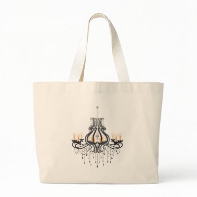 Baroque Chandelier Tote Bag by lalneagra