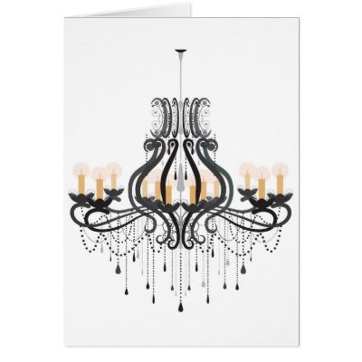 Baroque Chandelier Card by lalneagra