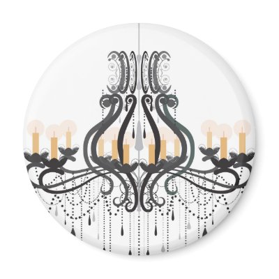 Baroque Chandelier Fridge Magnets by lalneagra