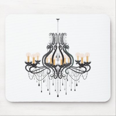 Baroque Chandelier Mouse Pads by lalneagra
