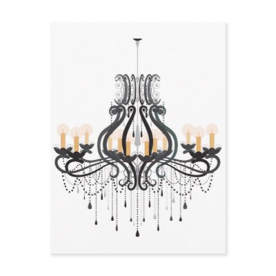 Baroque Chandelier Postcards by lalneagra