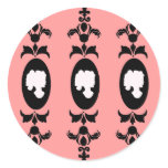 Baroque Damask Cameo stickers