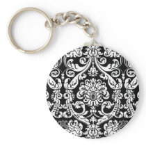 Baroque Damask Keychain