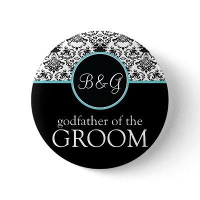 Baroque Elegance Godfather of Groom Button by twoheartsshoppe