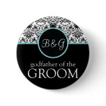 Baroque Elegance Godfather of Groom Button
