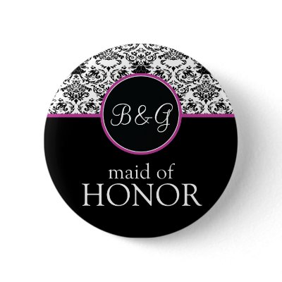 Baroque Elegance Maid of Honour Button by twoheartsshoppe