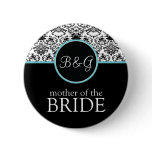 Baroque Elegance Mother of the Bride-Aqua buttons