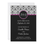 Baroque Elegance Save The Date Announcement (Pink) invitations