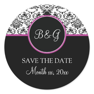 Baroque Elegance Save The Date Sticker by twoheartsshoppe