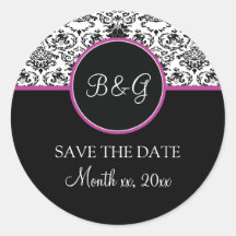 Baroque Elegance Save The Date Sticker