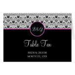 Baroque Elegance Table 10 Cards  (Hot Pink Stripe)