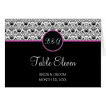 Baroque Elegance Table 11 Cards  (Hot Pink)