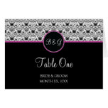 Baroque Elegance Table 1 Cards  (Hot Pink)